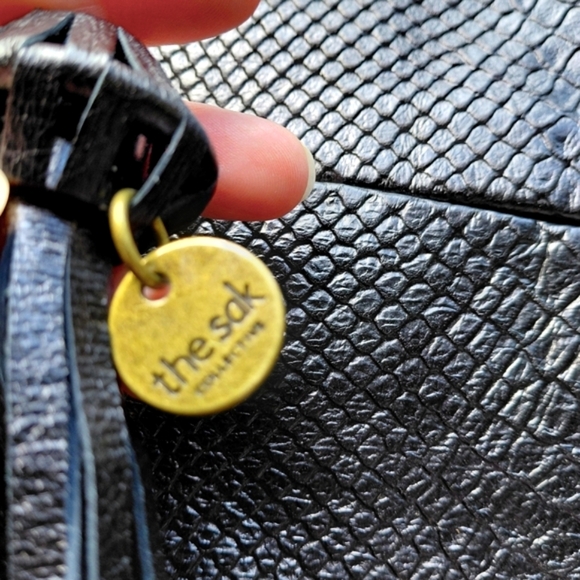 The Sak Black Leather Textured Crossbody Bag - Picture 12 of 12